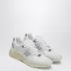 New Balance Sporty Pigskin And Mesh Sneakers With Cushioned Sole In White
