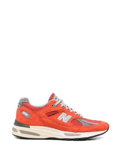 New Balance Made In Uk 991v2 Sneakers In Orange
