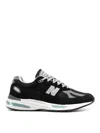New Balance Black And Grey Suede-mesh Sneakers With Cushioned Sole In Negro