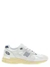 New Balance Breathable White Sneakers With Cushioned Sole In White