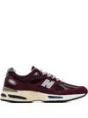 New Balance Made In Uk 991v2 Suede Sneakers In Burgundy