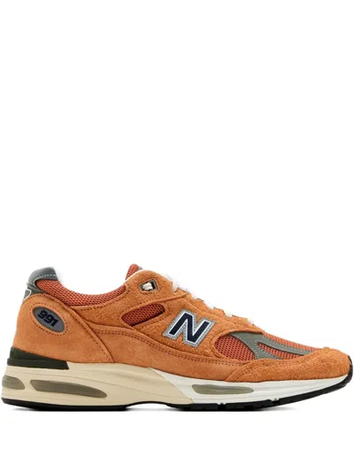 New Balance Made In Uk U991v2 Suede Sneakers In Brown