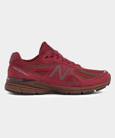 New Balance Made In Usa 990v4 Sneaker In Red In Multi