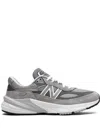 New Balance Grey Low Top Sneakers With Logo Detail In Suede And Tech Fabric Man In Grigio