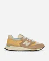 New Balance Suede And Mesh Sneakers With Signature Logo Detail In Yellow