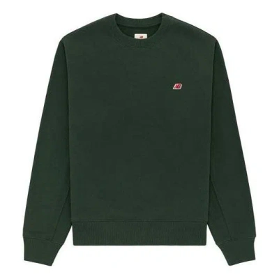 New Balance Made In Usa Core Crewneck Sweatshirt 'midnight Green' In Black