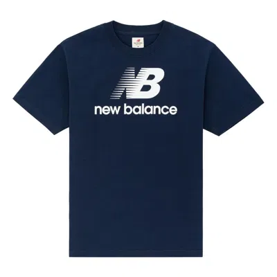 New Balance Made In Usa Heritage Short Sleeve T-shirt 'natural Indigo' In Blue
