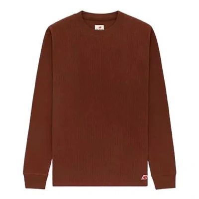 New Balance Made In Usa Long Sleeve Thermal T-shirt 'rich Oak' In Brown