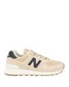 New Balance Man Sneakers Beige Size 8.5 Leather, Textile Fibers In Sand