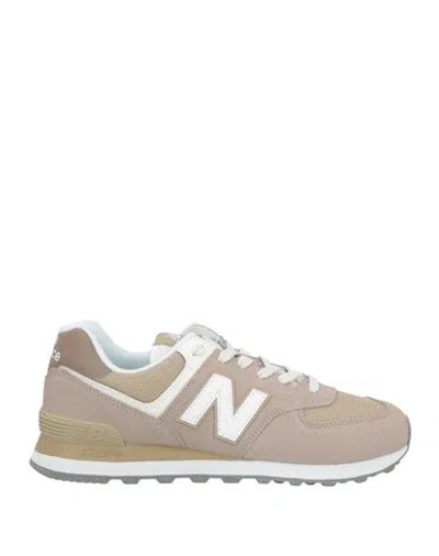 New Balance Man Sneakers Beige Size 9 Leather, Textile Fibers