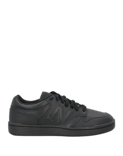 New Balance Man Sneakers Black Size 7 Textile Fibers, Leather