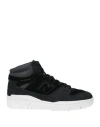 New Balance Man Sneakers Black Size 9 Leather In Black