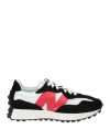 New Balance Man Sneakers Black Size 9 Leather In Black