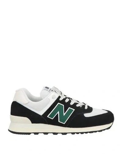 New Balance Man Sneakers Black Size 9 Leather, Textile Fibers