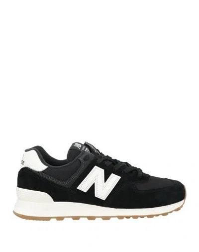 New Balance Man Sneakers Black Size 9 Leather, Textile Fibers