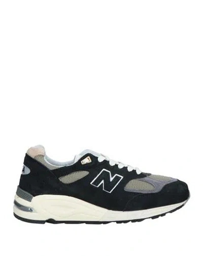 New Balance Navy Made In Usa 990v2 Sneakers In Black