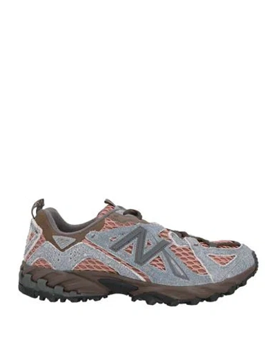 New Balance Man Sneakers Blue Size 9 Leather, Textile Fibers