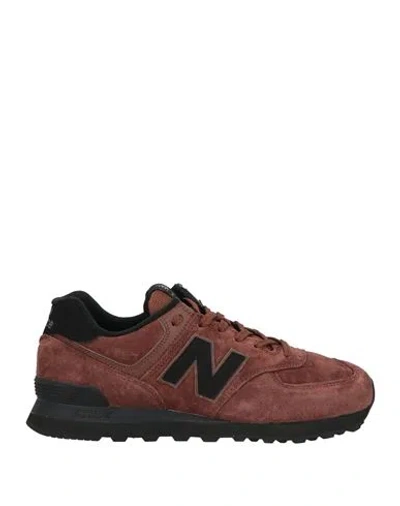 New Balance Man Sneakers Brown Size 14 Leather