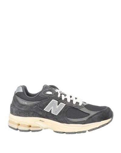 New Balance Man Sneakers Charcoal Size 6 Leather, Textile Fibers