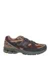 New Balance Man Sneakers Chocolate Brown Size 9 Leather, Textile Fibers