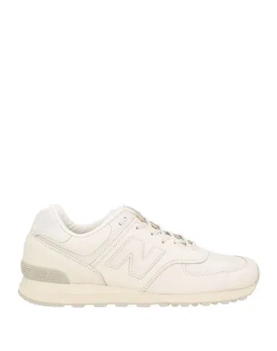 New Balance Man Sneakers Cream Size 9 Leather In Multi
