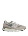 New Balance Multicolor Suede And Fabric U998gr Sneakers In Grey