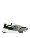 New Balance Man Sneakers Grey Size 9 Leather, Textile Fibers In Gray
