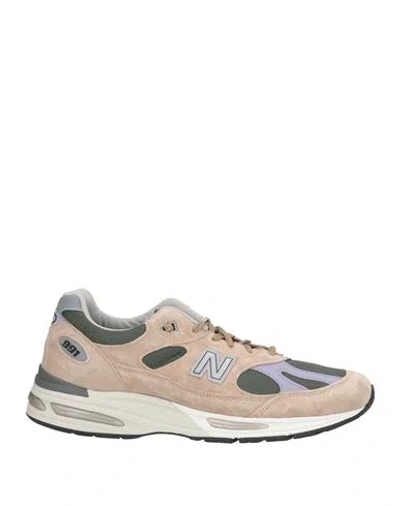 NEW BALANCE NEW BALANCE MAN SNEAKERS IVORY SIZE 9 LEATHER, TEXTILE FIBERS