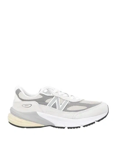 New Balance Man Sneakers Light Grey Size 8.5 Leather, Textile Fibers