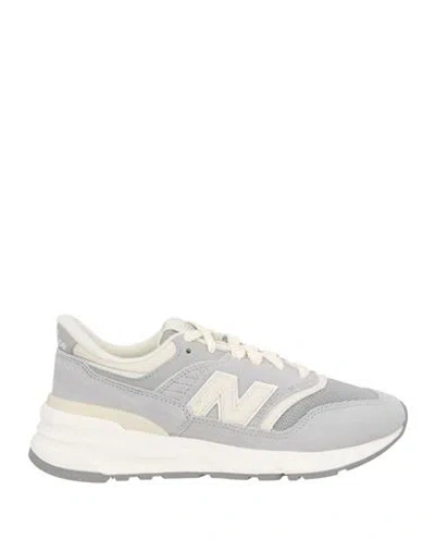 New Balance Man Sneakers Light Grey Size 9 Leather, Textile Fibers