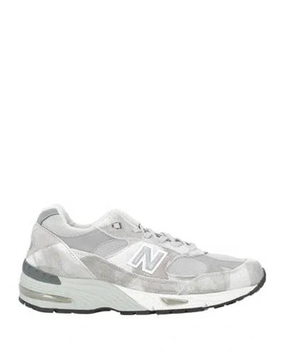New Balance Man Sneakers Light Grey Size 9 Textile Fibers, Leather In Gray