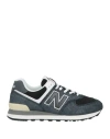 New Balance Man Sneakers Midnight Blue Size 6.5 Leather, Textile Fibers In Blue