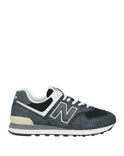 New Balance Man Sneakers Midnight Blue Size 6.5 Leather, Textile Fibers