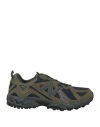 New Balance Man Sneakers Military Green Size 9 Leather, Textile Fibers In Green
