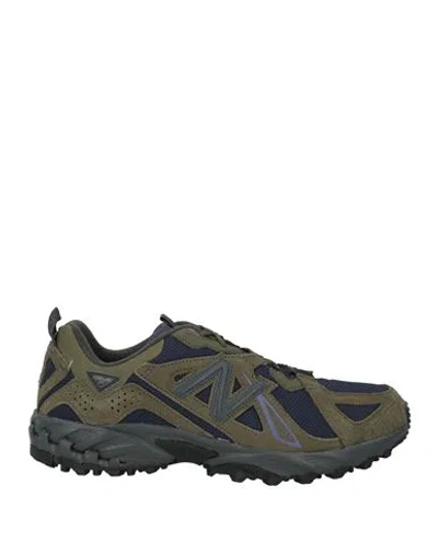 New Balance Man Sneakers Military Green Size 9 Leather, Textile Fibers