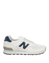 New Balance Man Sneakers Off White Size 9 Leather, Textile Fibers In Off White