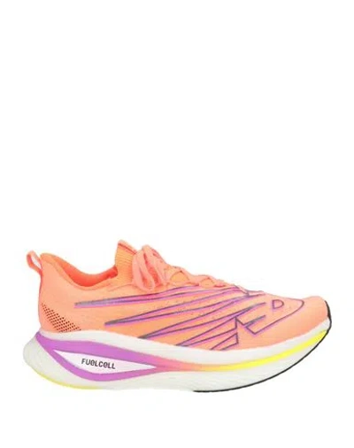 New Balance Man Sneakers Orange Size 9 Textile Fibers