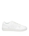 New Balance Man Sneakers White Size 7 Leather In White