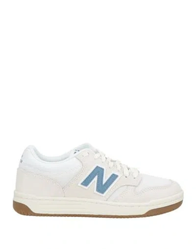 NEW BALANCE NEW BALANCE MAN SNEAKERS WHITE SIZE 8 LEATHER, TEXTILE FIBERS