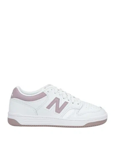 New Balance Man Sneakers White Size 8 Leather, Textile Fibers