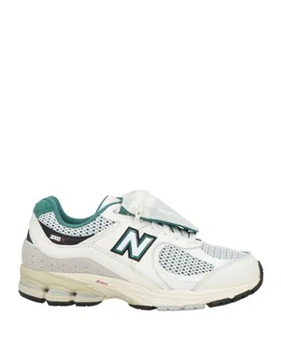 New Balance Man Sneakers White Size 8.5 Leather, Textile Fibers