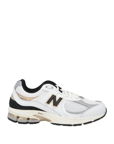 NEW BALANCE NEW BALANCE MAN SNEAKERS WHITE SIZE 9 LEATHER, TEXTILE FIBERS