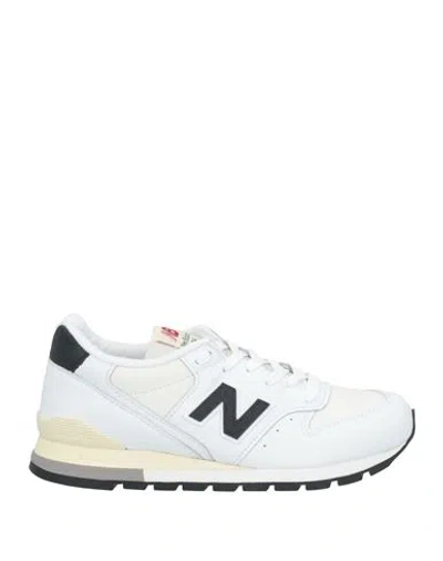 NEW BALANCE NEW BALANCE MAN SNEAKERS WHITE SIZE 9 LEATHER, TEXTILE FIBERS