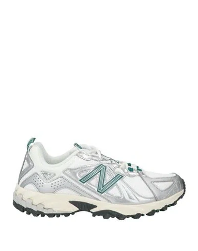 New Balance Man Sneakers White Size 9 Textile Fibers In Gray