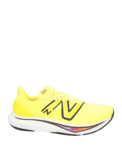 New Balance Man Sneakers Yellow Size 9 Textile Fibers In Gray