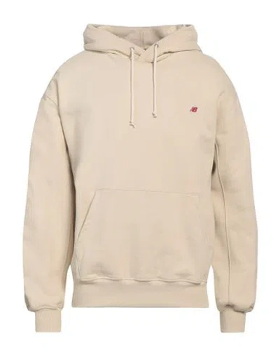 New Balance Man Sweatshirt Beige Size Xl Cotton, Polyester, Elastane