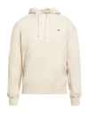 New Balance Man Sweatshirt Beige Size S Cotton, Elastane In Gold