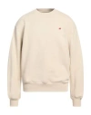 New Balance Man Sweatshirt Beige Size Xl Cotton In Beige