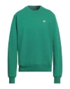 New Balance Man Sweatshirt Green Size M Cotton, Polyester, Elastane