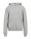 New Balance Logo Embroidered Drawstring Hoodie In Grey